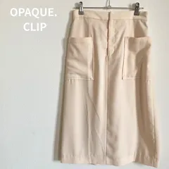 OPAQUE.CLIP オペークドットクリップ　膝丈　タイトスカート　アイボリー　マシンウォッシャブル　新品タグ付きのサムネイル