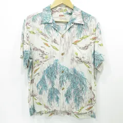 【三重本店】 中古 SUN SURF | サンサーフ RAINY VALLEY レイニーヴァリー(レイニーバレー) ハワイアンシャツ アロハシャツ 総柄襟2WAY半袖シャツ 和柄 SS32713 サイズ：M 【101】のサムネイル