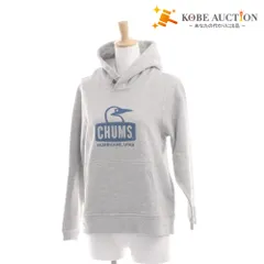 ■ CHUMS チャムス パーカー 長袖 トップス ブービーフェイスプルオーバー ロゴプリント レディース M ライトグレー タグ付き 未使用のサムネイル