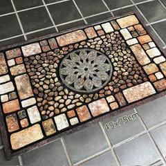 45 x 75cm ★ 품절정산 세일 ★ 현관매트 실외용 머드제거기 무료배송 러버 풍수 상업사이트 북유럽풍 앤틱 야외 반원형 현관매트 대형 화려한 디자인 현관매트 머드제거매트