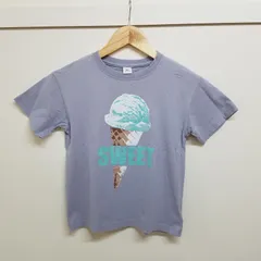 M01-21　dev!rock キッズ半袖Tシャツ 140 パープル（グレーブルー）系のサムネイル