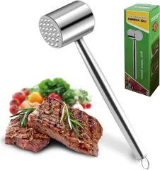 【107B22】ミートハンマー 肉たたき 肉叩き 丸型 安全 防錆のサムネイル