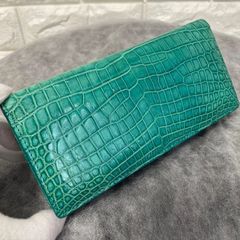 hasegawa handclafted ダークグリーン クロコダイル 長財布 - メルカリ