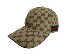 GUCCI ベージュ ロゴ ベースボールキャップ GUCCI グッチ GGキャンバス ベースボールキャップ 帽子 735218 601491
