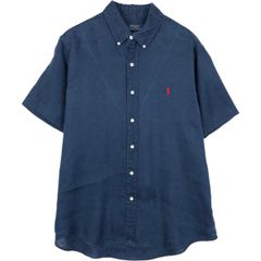 XLサイズ ラルフローレン リネン100% シャツ 半袖 ポニー刺繍