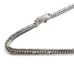 Pt850プラチナ ネックレス 喜平12面トリプルカット 30.2g 50cm ユニセックス 中古