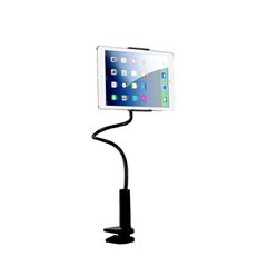 스마호스탠드 플렉시블 암 전장 70cm 자유롭게 구부리는 침대용 자면서 온라인 수업/동영상 시청 대응 360°회전 강화 토대로 4-10.6 인치 다기종 대응 i-Phone/Android/i-Pad 겸용(블랙)