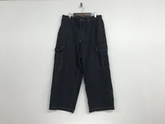 本物チャオパニックティピーCIAOPANICTYPYコットンイージーカーゴパンツメンズサーフアメカジミリタリーストリートスケーターワークビジネススーツモードゴルフドレスバイカー黒ブラックLのサムネイル