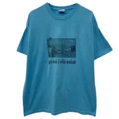 00s Hanes 半袖 プリントTシャツ L ライトブルー ヘインズ プルオーバー 00年代 カレッジ 卒業記念Tシャツ パロディ 夏物 a806-6011のサムネイル