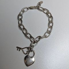T&CO.925刻印 ティファニー ハートロック ブレスレット シルバー
