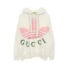 グッチ GUCCI パーカー GUCCI × adidas ロゴプリント フーディ 717427 コットン プルオーバーパーカー レディース Used Bのサムネイル