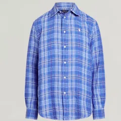 POLO RALPH LAUREN　リラックスフィット チェック柄リネンシャツ