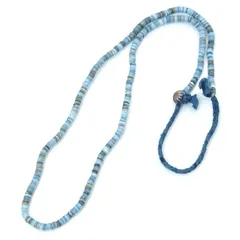 美品 NORTH WORKS ノースワークス ネックレス ビーズ インディゴ染めシェル ロング BEADED NECKLACE  28012842のサムネイル