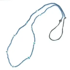美品 NORTH WORKS ノースワークス ネックレス ビーズ ワックスコード ロング BEADED NECKLACE  28012844のサムネイル