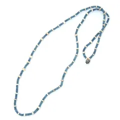 美品 NORTH WORKS ノースワークス ネックレス ビーズ インディゴ染めシェル ロング BEADED NECKLACE  28012845のサムネイル
