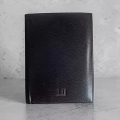 美品　dunhill 二つ折り財布 ブラック レザー