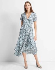 LAUREN RALPH LAUREN 小花柄 リボン付き ワンピース スリット - メルカリ