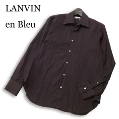 LANVIN en Bleu ランバン オン ブルー 通年★ 長袖 ストライプ ペイズリー シャツ 日本製 Sz.48 メンズのサムネイル