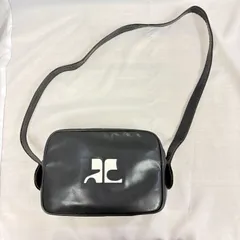 Courreges クレージュ ショルダーバッグ ブラック 黒 レザー ロゴ バック 鞄 レディース ファッションのサムネイル