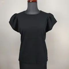 YSL イヴサンローラン　ヴィンテージ フリルTシャツ　ブラック　Mサイズ　【998】のサムネイル
