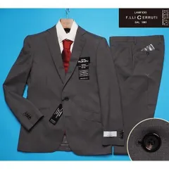 新品10.8万円 大手百貨店扱い 春夏『CERRUTI チェルッティ イタリア製生地』ウール100%  ソリッド無地 スーツA5灰(H) 1513471のサムネイル