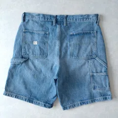 ■古着 OLD NAVY オールドネイビー ペインターデニム ハーフパンツ ショートパンツ 短パン ヘビーオンス W36 9“inseam 【L6284】のサムネイル