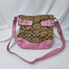 COACH シグネチャー ピンク ワンショルダーバッグ 2way レザー - メルカリ