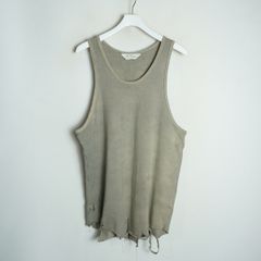 ANCELLM DAMAGE WAFFLE TANK TOP GRAY 2 - メルカリ
