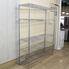 790)【川崎から出品/直取り限定】エレクター 6段 ワイドスチールラック 幅150 奥行45 高さ190cmのサムネイル
