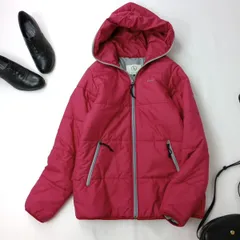 AIGLE エーグル 中綿 フーディー ジャケット ワンポイントロゴ ピンク /26Fのサムネイル