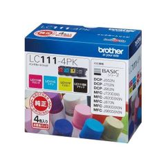 ブラザー純正インクカートリッジLC111 BK4.M2.C2.Y1中古おまけ付 