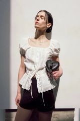 正規品】CLANE PINTUCK CROPPED BLOUSE - メルカリ