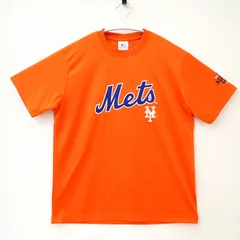 古着　カイタックファミリー　オールスターゲーム　ヤンキース　Mets NY ALL STER GAME TEXAS 2024 GENUINE MERCHANDISE BY CAITAC FAMILY メンズベースボールTシャツ　オレンジ系　Lサイズ　メッツのサムネイル