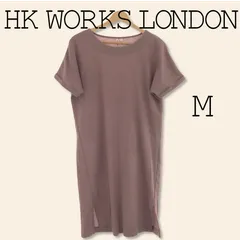HK WORKS LONDON エイチケーワークスロンドン ワンピース ひざ丈 半袖 ラウンドネック レディース パープルグレー Mのサムネイル