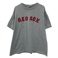 ～00s Majestic 半袖 プリントTシャツ XL グレー マジェスティック プルオーバー 両面プリント ～00年代 レッドソックス 夏物 a806-6071のサムネイル