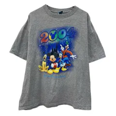 ～00s USA製 Disney 半袖 キャラクターTシャツ XL グレー ディズニー プルオーバー ビッグプリント ～00年代 プリントT 夏物 a806-6080のサムネイル