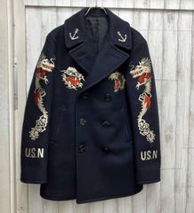 50's【戦艦】黒別珍 ネーム入り 襟付き スーベニアジャケット - メルカリ