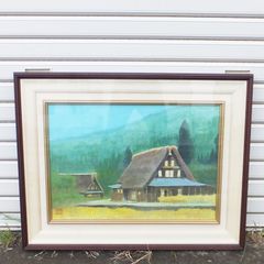 増井正 「信州」風景画 油絵 額縁付き - メルカリ