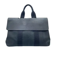 エルメス HERMES ヴァルパライソMM ブラック トワル･レザー メンズ ハンドバッグのサムネイル