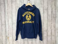 MASTERMIND JAPAN x CHAMPION HOODIE マスターマインド チャンピオン コラボ パーカー ネイビー サイズS
