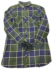 【管理番号-P】BLUE LABEL CRESTBRIDGE ブルーレーベル クレストブリッジ シャツ グリーン系 ベルト付 中古 現状品 36のサムネイル