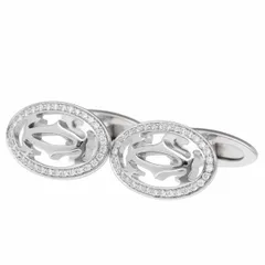 Cartier カルティエ ダイヤモンド ドゥーブル C ドゥ カルティエ カフリンクス 750 K18 WG ホワイトゴールド made in france【送料無料】【中古】TMR2603260011のサムネイル