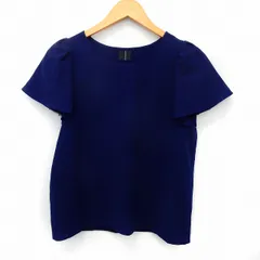 ニトカ nitca カットソー Tシャツ 半袖 フリル袖 シンプル F パープル /ST56のサムネイル