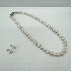 テリ強/大珠/K14WG】本真珠 パール ネックレス ホワイト 13.5mm - メルカリ