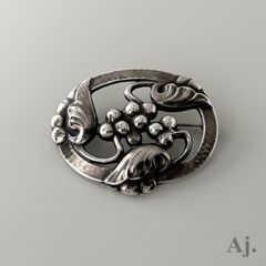 ジョージジェンセン ブローチ 101 ムーンライトグレープ 葡萄 Silver