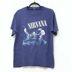 ナス紺 極上フェード00s NIRVANA カートコバーン Tシャツ ネイビー ナス紺 極上フェード00s NIRVANA カートコバーン Tシャツ ネイビー