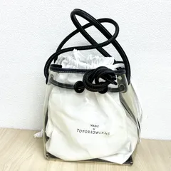 【トゥモローランドベイシックTOMORROWLAND VASIC】BONDMINI/PVCバッグ クリア×ブラック×ホワイト ⭐︎のサムネイル