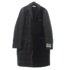 B&Y ユナイテッドアローズ BEAUTY&YOUTH ビューティー&ユース × HARRIS TWEED クレイジー チェスターコート ひざ丈 長袖 1225-139-6993 グレー XLのサムネイル