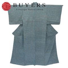 ⭐︎b690 正絹 夏用 紗紬 バチ衿 濃紺 未使用しつけ付極美品 着物