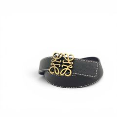 LOEWE ロエベ リバーシブルアナグラムベルト ブラック×ネイビー 36/90